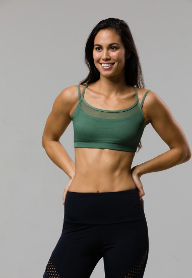 Image Title Onzie Mesh Bra - Sage